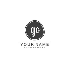 GO beautiful Initial handwriting logo template