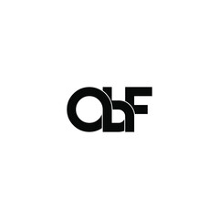 obf letter original monogram logo design