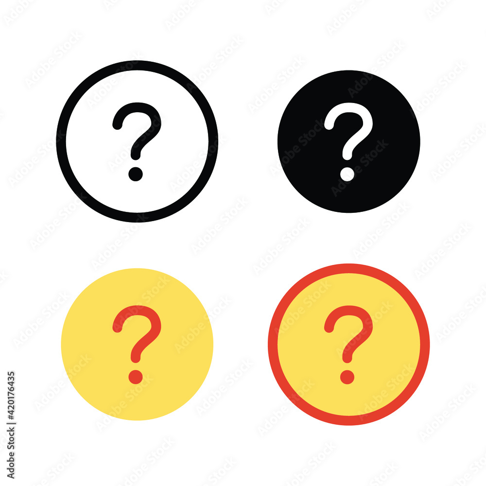 Aufkleber question mark icon. faq discussion speak symbol, talk investigation in round. help problem informati