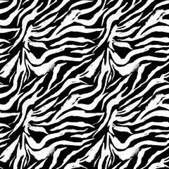 Fototapeta na wymiar Watercolor zebra skin seamless pattern