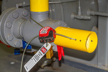 valve safety lockout applied