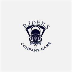Biker club stickers templates. Vintage custom Motorcycle and skull emblems, labels and badges