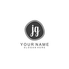 JG beautiful Initial handwriting logo template