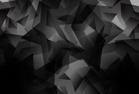 Light Gray vector gradient triangles pattern. © smaria2015