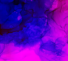 Blue alcohol ink. Magenta Dynamic Spooky.