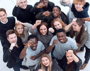 Fototapeta premium large group of diverse young people looking at the camera .