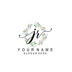 JR beautiful Initial handwriting logo template