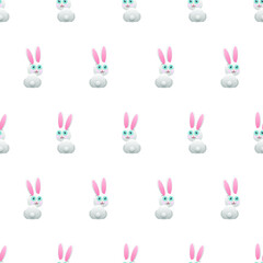 Abstract Seamless Pattern Animal Rabbit Easter Logo Vector Symbol Icon Design Style