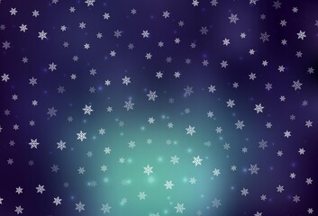 Dark Blue, Green vector pattern in Christmas style.