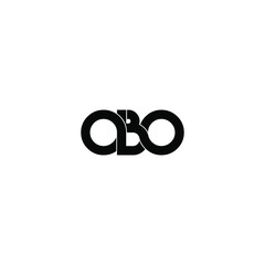 obo letter original monogram logo design