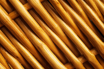Diagonal shot with brownish intertwined natural twigs close-up