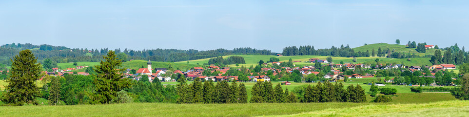 Ausblick auf Roßhaupten im Ostallgäu