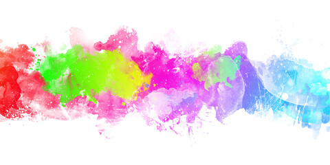 Bright watercolor stains abstract background