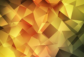 Dark Green, Yellow vector shining triangular layout.