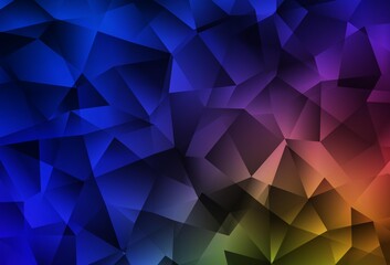 Dark Blue, Yellow vector abstract mosaic pattern.