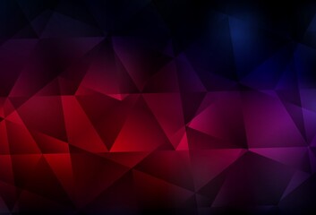 Dark Pink, Red vector low poly layout.