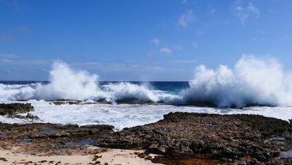 wave hitting the coast 