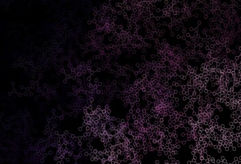 Dark Purple, Pink vector template with artificial intelligence structure.