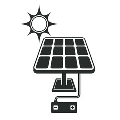 illustration of solar panels, vector art. 