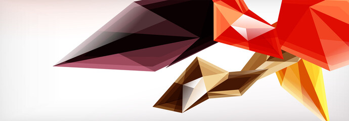 Vector 3d triangles and pyramids abstract background for business or technology presentations, internet posters or web brochure covers