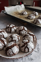 chocolate cake with nuts and chocolate