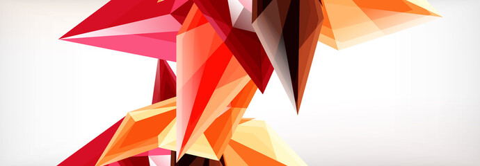 Vector 3d triangles and pyramids abstract background for business or technology presentations, internet posters or web brochure covers