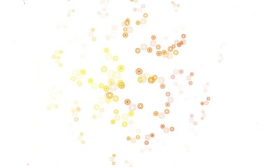 Light Orange vector background with bubbles.