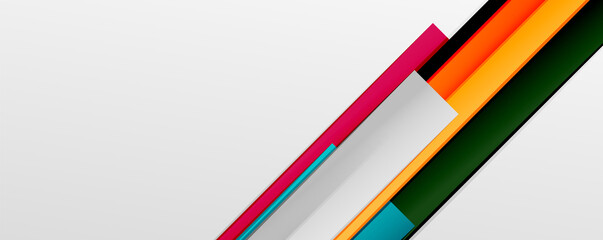 Multicolored lines background. Design template for business or technology presentations, internet posters or web brochure covers