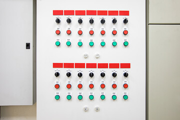 Electrical switch control panel at substation of power plant