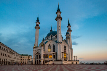 Fototapeta na wymiar The Kul Sharif Mosque - one of the largest mosques in Russia