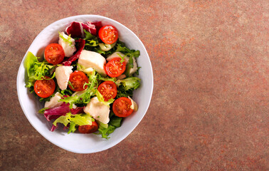 Vegetable and mozzarella salad