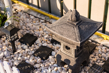 Stone lantern in the garden