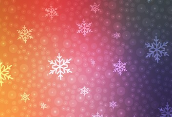 Light Pink, Yellow vector pattern in Christmas style.