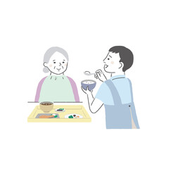 食事介助／男性介護士