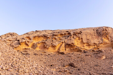 Fototapeta premium 93 million years old rocks formations known as Jebels in Buhais area of Sharjah emirate, UAE