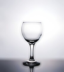 Empty crystal Glass of water isolated in black and white image for background ,glass of wine ,dinner ware ,empty champagne glass	