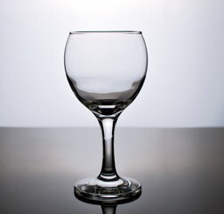 Empty crystal Glass of water isolated in black and white image for background ,glass of wine ,dinner ware ,empty champagne glass	