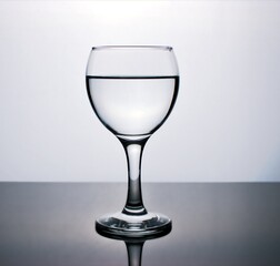Glass of water isolated in black and white image for background ,glass of wine ,dinner ware
