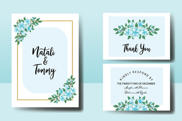 Wedding invitation frame set, floral watercolor hand drawn Magnolia Flower design Invitation Card Template