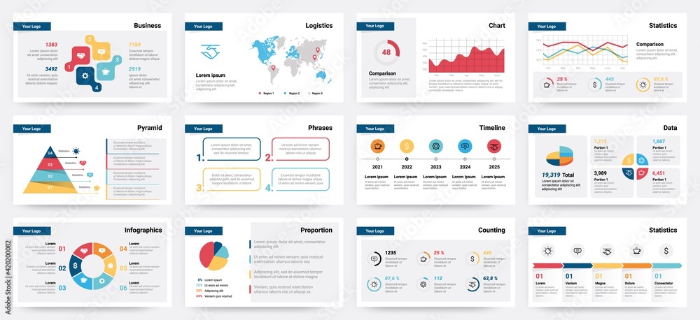 Poster presentation mockup. modern business slide template, corporate advertising layout. colorful analytic