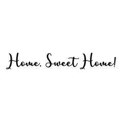 Logotipo con texto manuscrito home sweet home escrito a mano en color negro