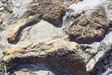 Natural stone background, abstract texture. Stone on coast of Adriatic Sea