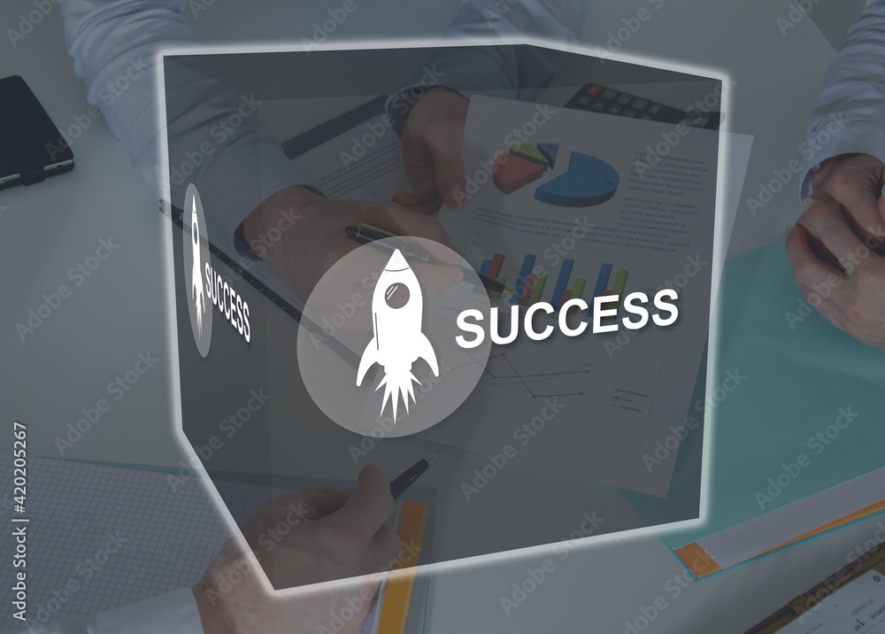 Poster concept of success