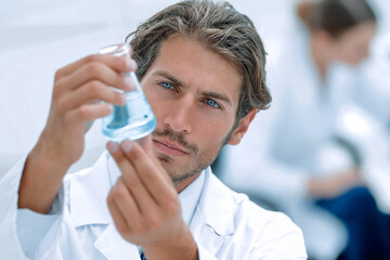scientific researcher working in laboratory