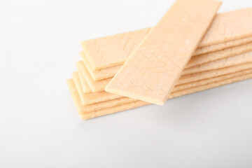 Tasty chewing gums on white background