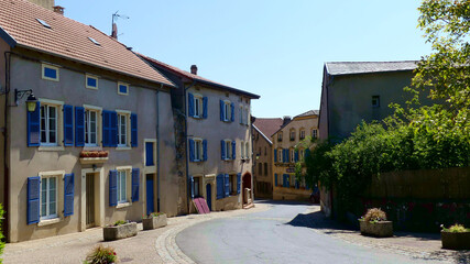 das mittelalterliche Dorf Rodemack, eines der 100 schönsten Dörfer Frankreichs, im Departement Moselle