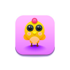 Abstract Animal Chick Logo Vector Symbol Icon Design Style