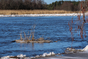 ice creeper and ice walking river