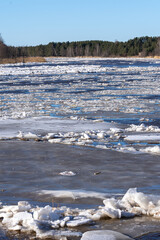 ice creeper and ice walking river