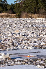 ice creeper and ice walking river